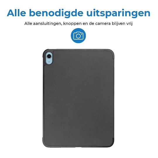 Bekijk afbeelding 4 van Tablet case voor Apple iPad 10 10.9 (2022), Zwart + Screenprotector
